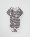 6M Short sleeve Baby Girl Cotton onesie romper bodysuit Soft Breathable Five Beautiful Designs